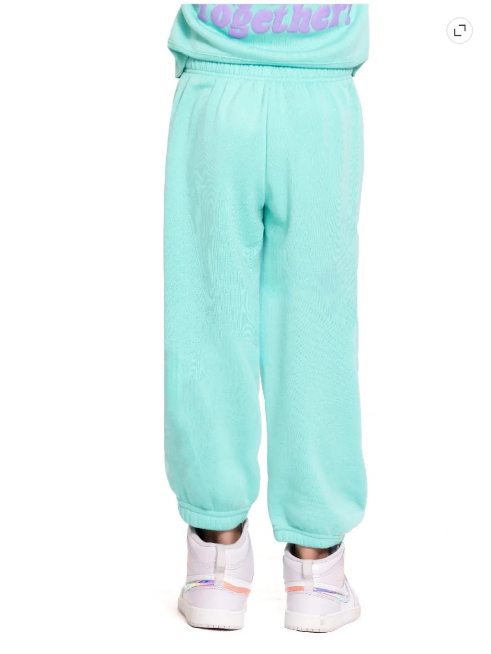 Way To Celebrate Girls Surfside Blue Graphic Jogger Sweatpants Size 6/7 NWT